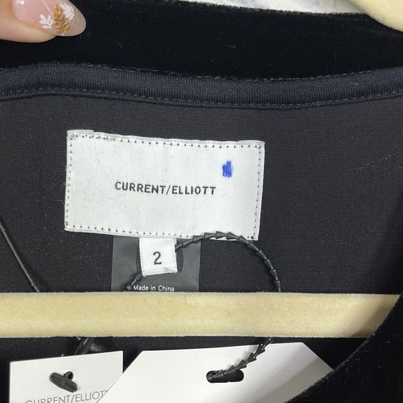 Current Elliot Shirt Dress Women Small The Velvet Janie Black Mini Silk Party - Picture 10 of 16